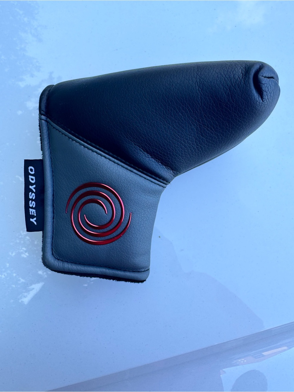 Black Odyssey Putter Headcover with Red Spiral Logo TRI-HOT